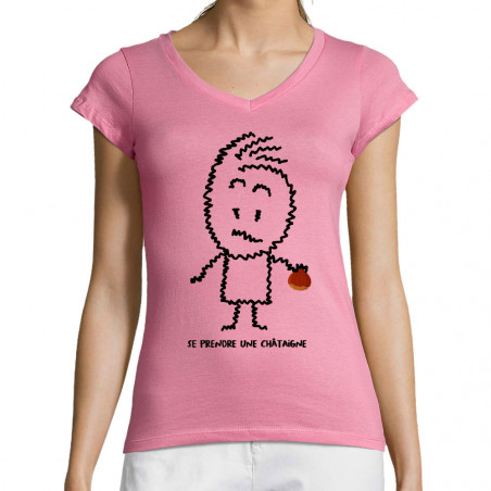 T-shirt femme col V "Se...
