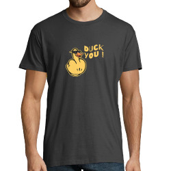 Tee-shirt homme gris souris Duck You (Andy,Humour)