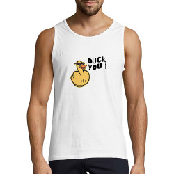 Débardeur homme blanc Duck You (Andy,Humour)