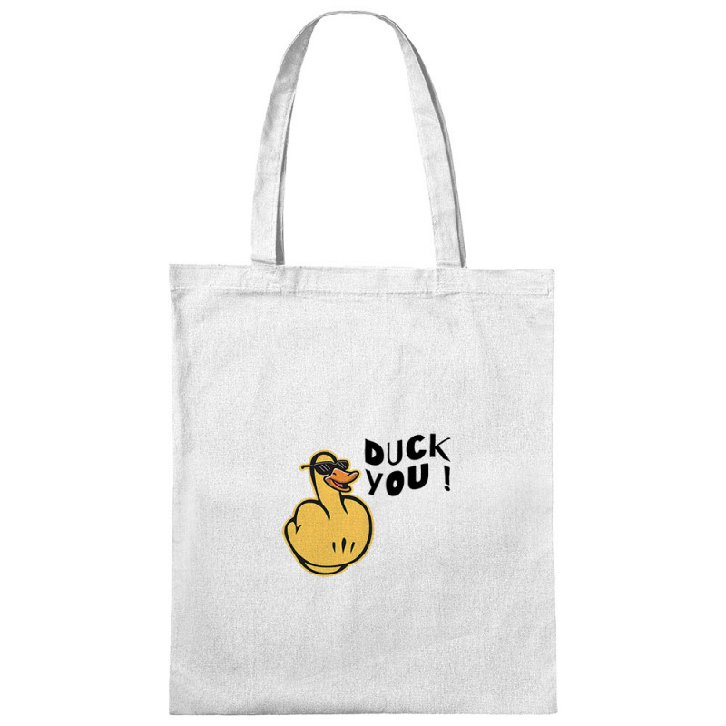 Sac shopping en toile blanc Duck You (Andy,Humour)