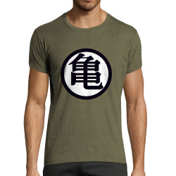 T-shirt homme fit kaki chiné Goku (Films/Séries,Manga Kawaï japan)