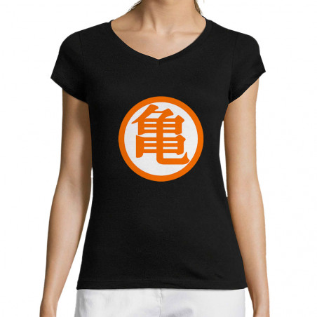 T-shirt femme col V "Goku"