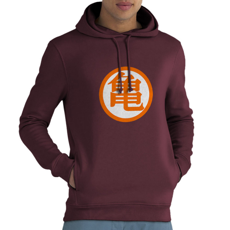Sweat homme à capuche coton bio bordeaux Goku (Films/Séries,Manga Kawaï japan)