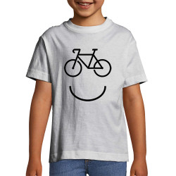 T-shirt enfant blanc Bike Smiley (Gondrax,Vélo)