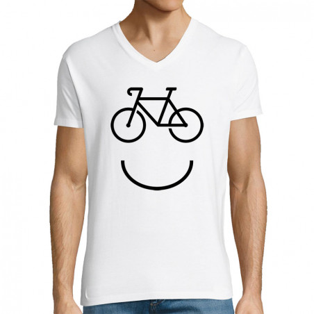 T-shirt homme col V "Bike...