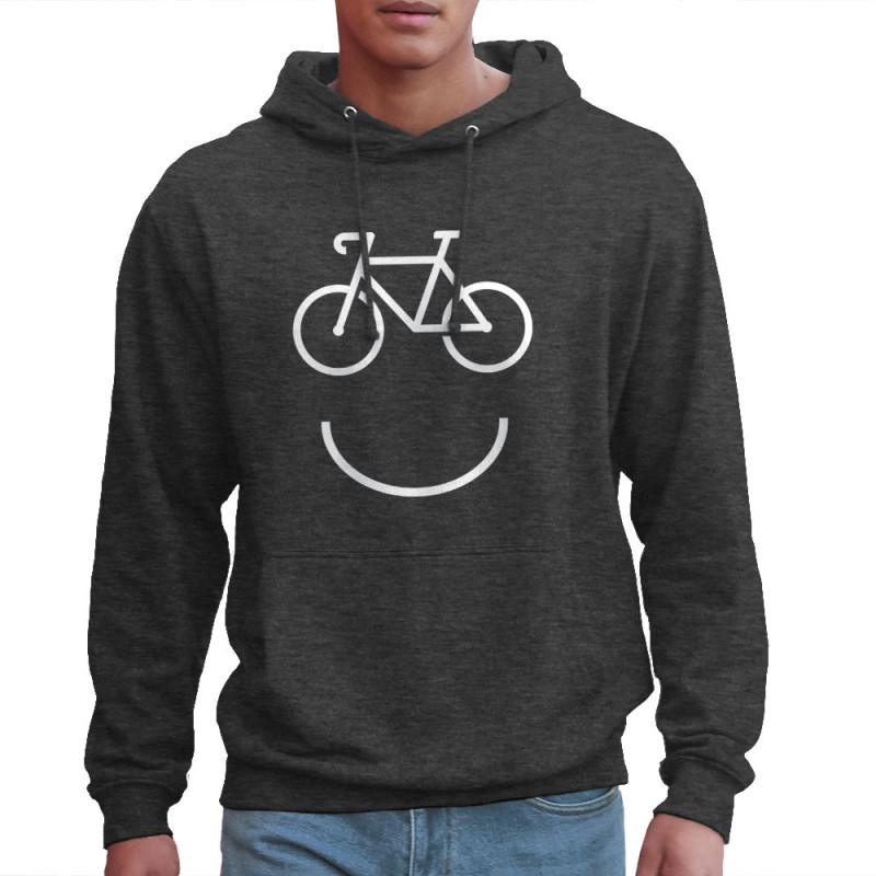 Sweat homme à capuche gris anthracite Bike Smiley (Gondrax,Vélo)