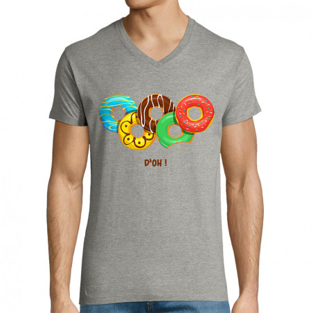 T-shirt homme col V "Donuts...