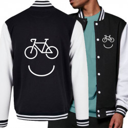 Teddy baseball en molleton noir et blanc Bike Smiley (Gondrax,Vélo)