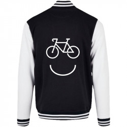 Teddy baseball en molleton noir et blanc Bike Smiley (Gondrax,Vélo)