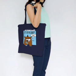 Sac shopping en toile bleu marine Ne croyez jamais un ours bourré (Animaux)
