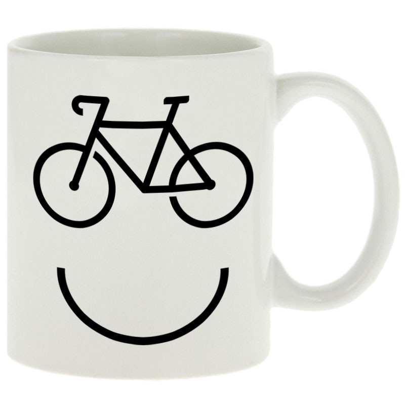 Mug blanc Bike Smiley (Gondrax,Vélo)