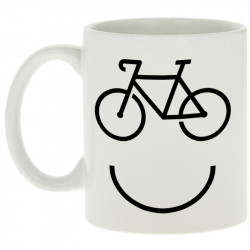 Mug blanc Bike Smiley (Gondrax,Vélo)