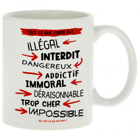 Mug "Tout ce que j'aime"