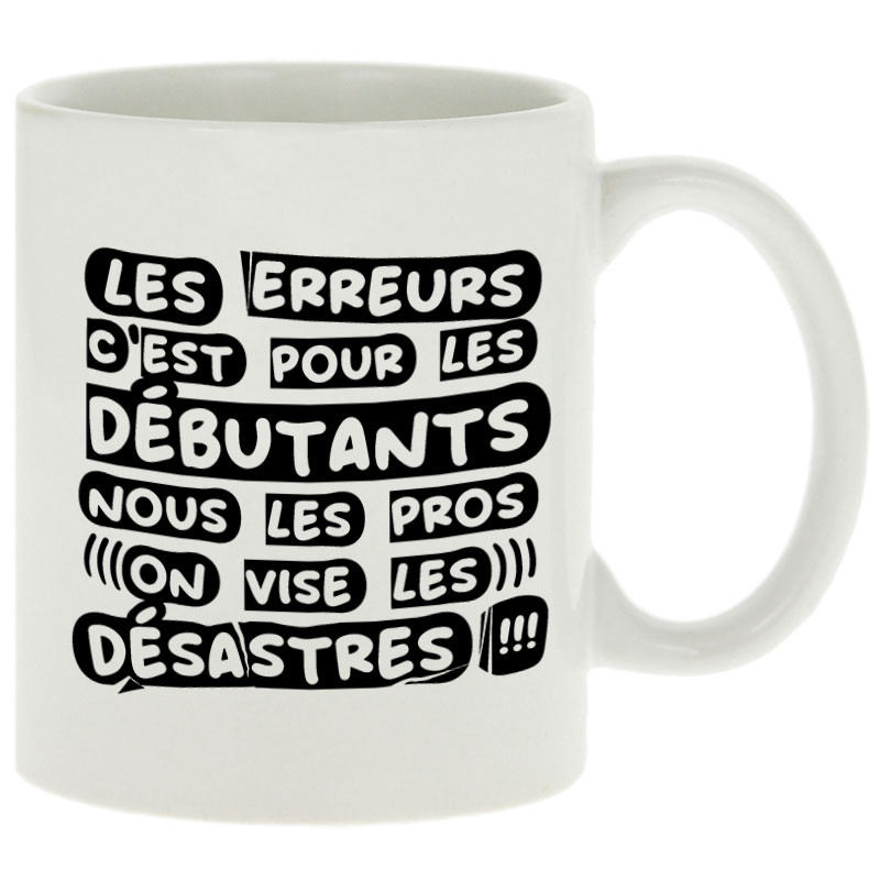 Mug blanc Les erreurs (Zewa,Slogans Débiles)
