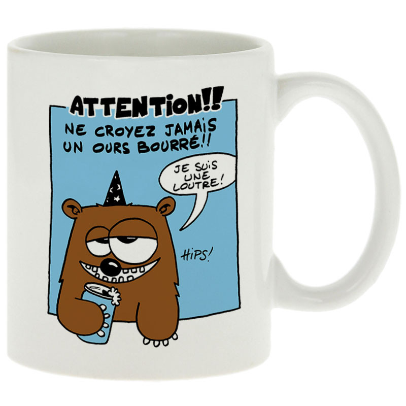 Mug blanc Ne croyez jamais un ours bourré (Animaux)