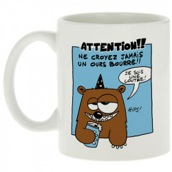 Mug blanc Ne croyez jamais un ours bourré (Animaux)