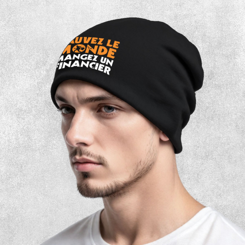 Bonnet unisexe noir Sauvez le monde (Ted Boundy,Slogans engagés,Humour)