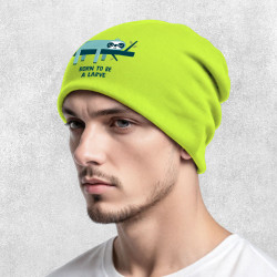 Bonnet unisexe green Born to be a Larve (Alex Kidd,Animaux,Humour,Paresse)