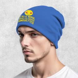 Bonnet unisexe bleu royal Le moral dans les choses chouettes (Andy,Humour)
