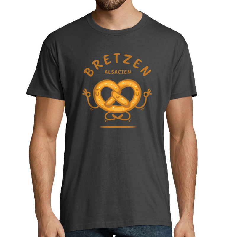 Tee-shirt homme gris souris Bretzen Alsacien (Baxt,Humour,Fruits & Légumes)