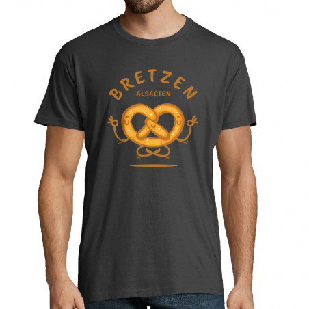 Tee-shirt homme gris souris Bretzen Alsacien (Baxt,Humour,Fruits & Légumes)