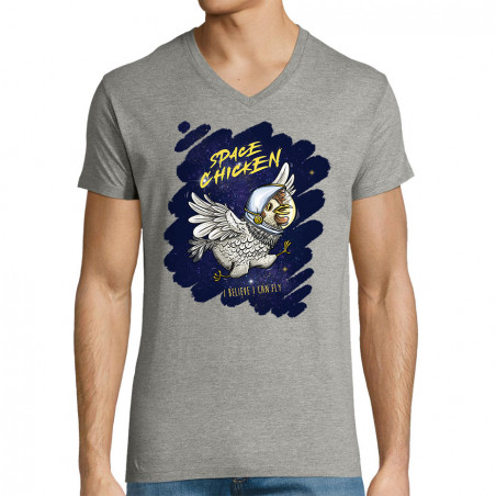 T-shirt homme col V "Space...