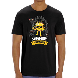 T-shirt homme coton bio noir Summer is coming (Ted Boundy,Fruits & Légumes,Détournements)