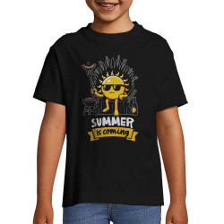 T-shirt enfant noir Summer is coming (Ted Boundy,Fruits & Légumes,Détournements)