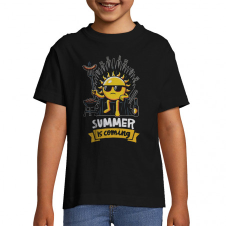 T-shirt enfant noir Summer is coming (Ted Boundy,Fruits & Légumes,Détournements)