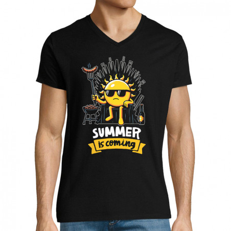T-shirt homme col V "Summer...