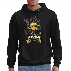 Sweat homme à capuche noir Summer is coming (Ted Boundy,Fruits & Légumes,Détournements)