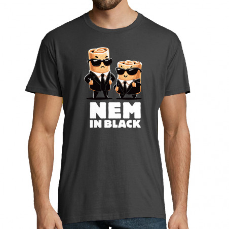 Tee-shirt homme gris souris Nem in black (Ted Boundy,Fruits & Légumes,Humour,Détournements)