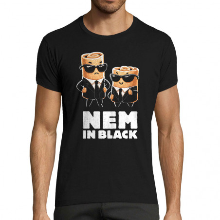 T-shirt homme fit noir Nem in black (Ted Boundy,Fruits & Légumes,Humour,Détournements)