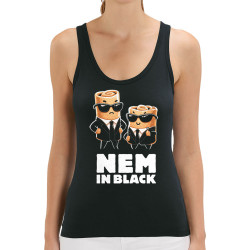 Débardeur femme coton bio noir Nem in black (Ted Boundy,Fruits & Légumes,Humour,Détournements)