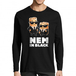 T-shirt homme manches longues noir Nem in black (Ted Boundy,Fruits & Légumes,Humour,Détournements)