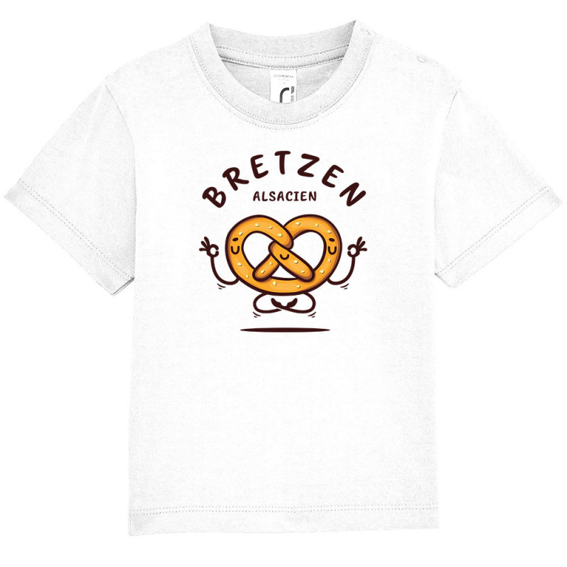T-shirt bébé blanc Bretzen Alsacien (Baxt,Humour,Fruits & Légumes)
