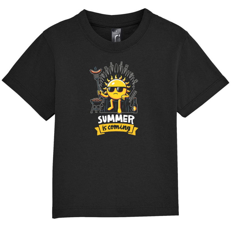 T-shirt bébé noir Summer is coming (Ted Boundy,Fruits & Légumes,Détournements)