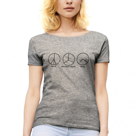 T-shirt femme col large "7H20"