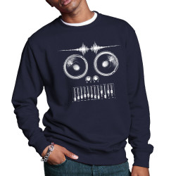 Sweat homme col rond bleu marine MixHead (Gondrax,Teufeur)