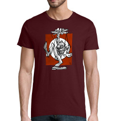 T-shirt homme coton bio bordeaux Pantin (Laul)