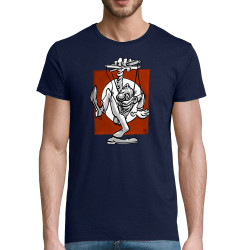 T-shirt homme coton bio bleu marine Pantin (Laul)