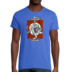 T-shirt homme coton bio bleu royal Pantin (Laul)