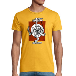 T-shirt homme coton bio jaune Pantin (Laul)