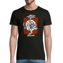 T-shirt homme coton bio noir Pantin (Laul)
