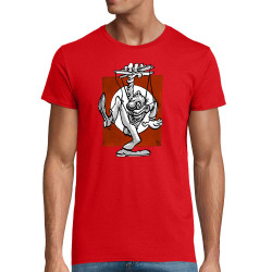 T-shirt homme coton bio rouge Pantin (Laul)