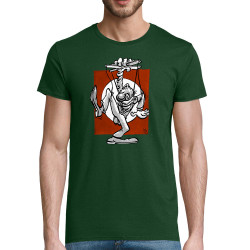 T-shirt homme coton bio vert bouteillle Pantin (Laul)