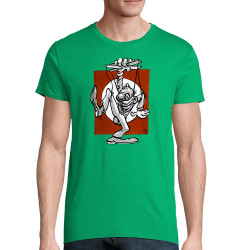 T-shirt homme coton bio vert prairie Pantin (Laul)