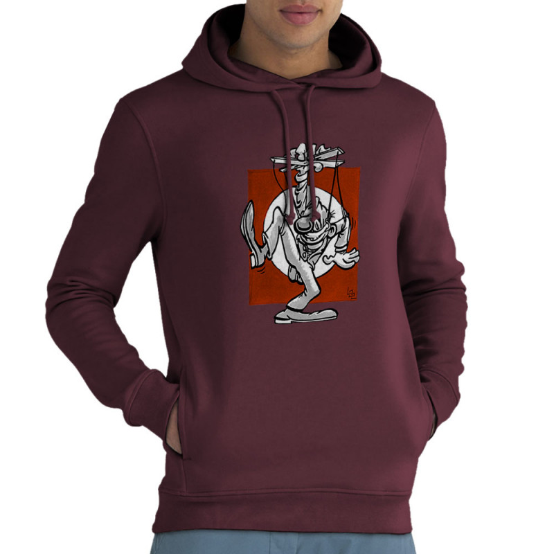 Sweat homme à capuche coton bio bordeaux Pantin (Laul)