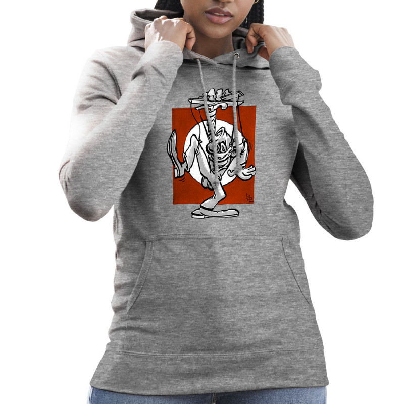 Sweat femme à capuche gris chiné Pantin (Laul)