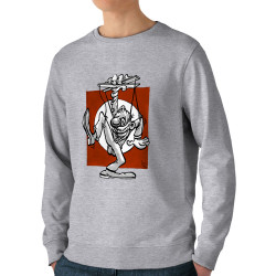 Sweat homme bio col rond gris chiné Pantin (Laul)